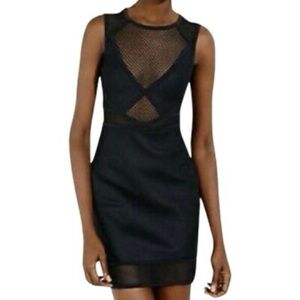 Black Mesh Sleeveless Dress